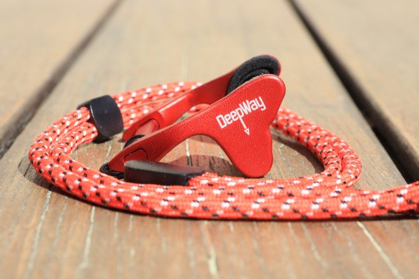 Deepway noseclip with red anodisation